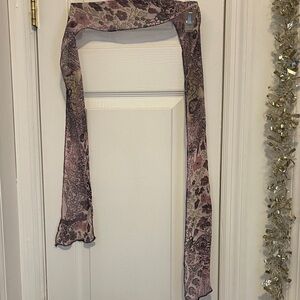 Floral Pink and Black Women's Scarf